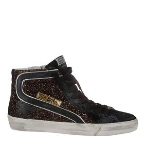 Golden Goose Women's Glitter Sneakers - Black and Silver new